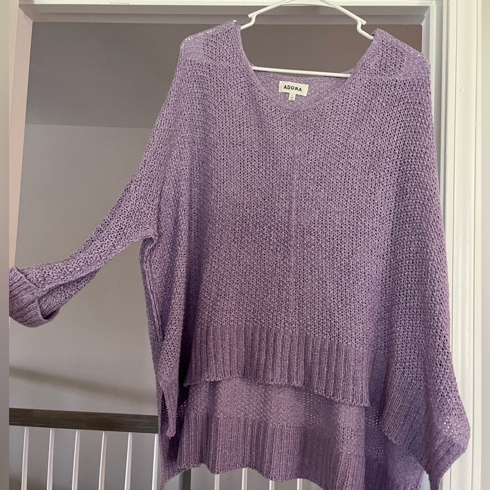 Adora light knit wing sweater lilac